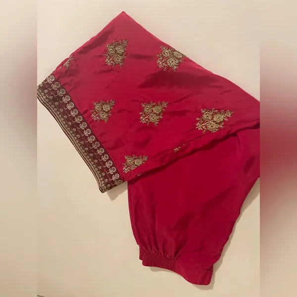 Red Raspberry Embroidered Wide - Image 4