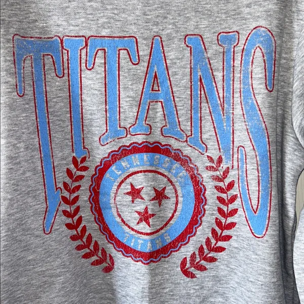 Tennessee Titans Football Season Ticket Member Womens Titans Gray Sweatshirt Med - Image 3