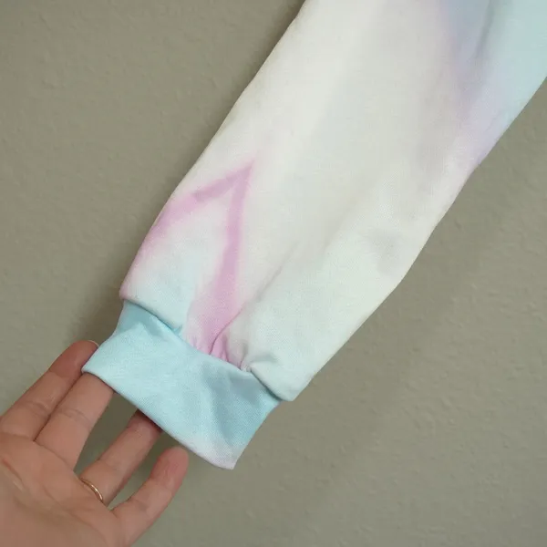 ACEGOLFS Women's Size Small Pastel Tie Dye Quarter Zip Sweatshirt Sun Protection - Image 3
