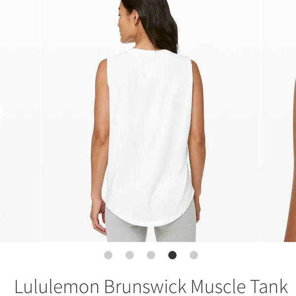 Lululemon Brunswick Muscle Tank White - Image 2