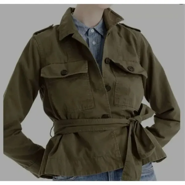 ✨J.Crew Green Cropped Fatigue Utility Sz Small Jacket✨ - Image 4