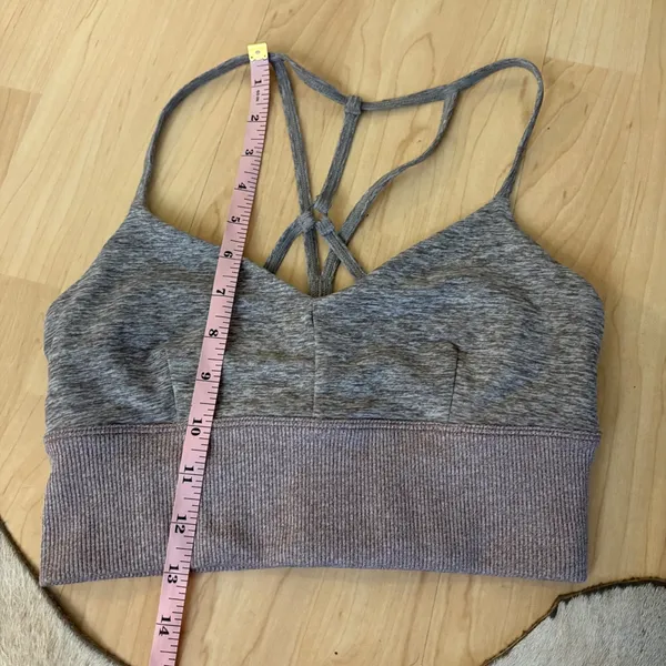 ALO Yoga‎ Alosoft Lavish Sport Bra Grey/ Purple Size Extra Small - Image 6
