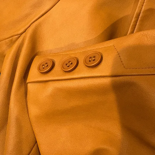 Avec Les Filles faux leather jacket blazer tan sz M - Image 5