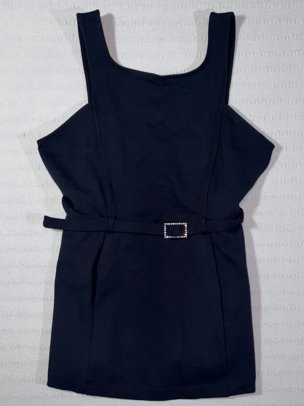 Anthropologie Maeve Womens Belted Peplum Top Size M Black NWT - Image 2