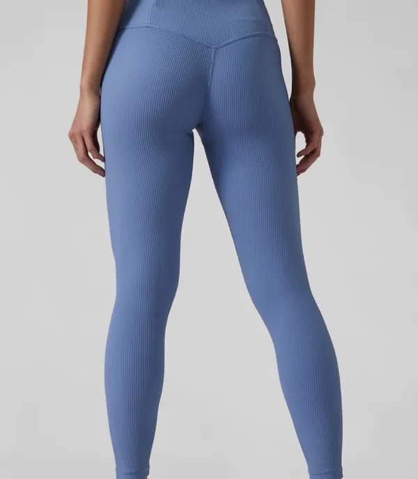 Athleta elation rib tight blue leggings - Image 2