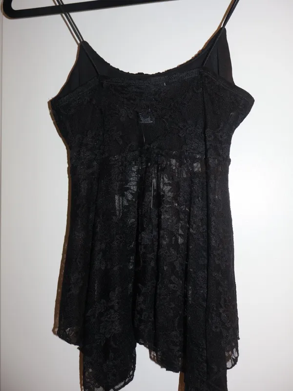 Just Polly New York Black Lace Babydoll Cami Top NWT Size S - Image 5