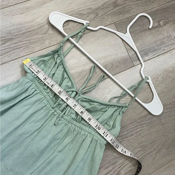 Princess Polly Dress linen empress of love mini womens Green (size 2) coquette - Image 3