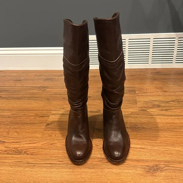 Frye Dorado Boots Womens 6 Brown Leather Slouchy 77580 - Image 4