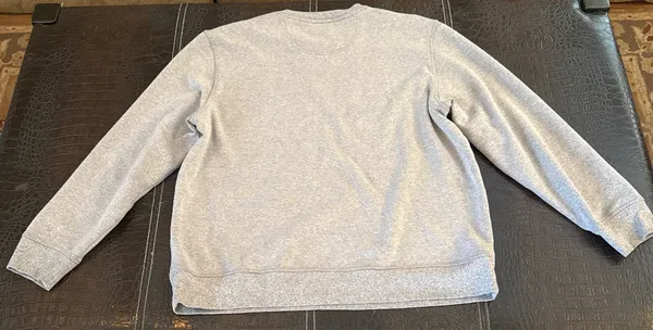 IZOD Fleece Crewneck Pullover Sweatshirt Gray Large - Image 7