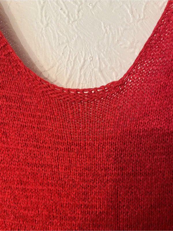 SNDYS x REVOLVE Turn Back Time Mini Dress in Red Scoop Neck Long Sleeve Small - Image 4