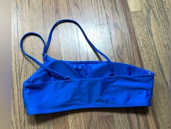 Aerie real blue one shoulder swim too small - Image 3