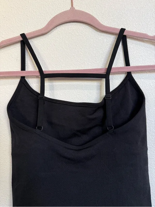 Fabletics 360 Black Seamless Onesie Romper Adjustable Strap Bodysuit - Image 8