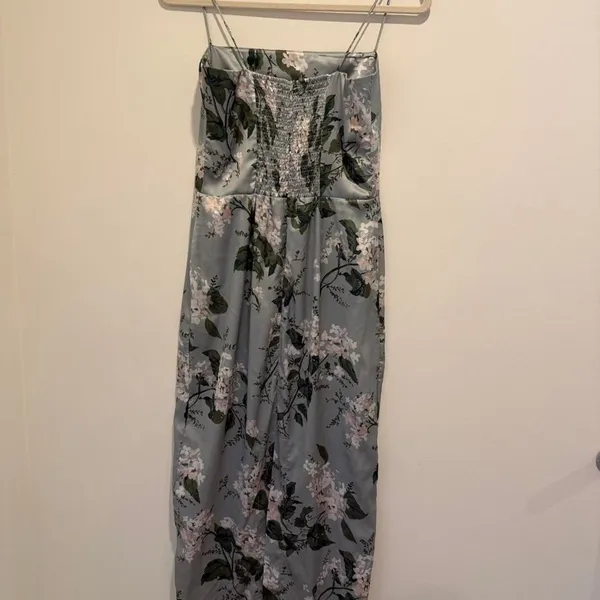 Reformation Women's Blue and Green Dress - Image 3