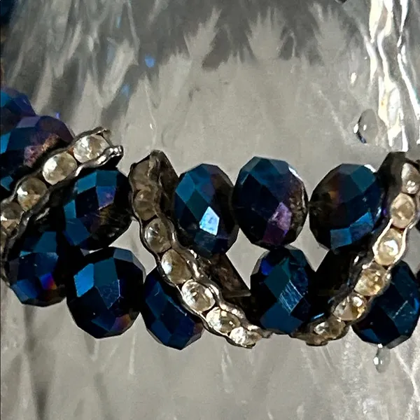 Set of 9 Chic Multi-Color Aurora Borealis Faceted Beaded Stretch Bracelets - Image 16