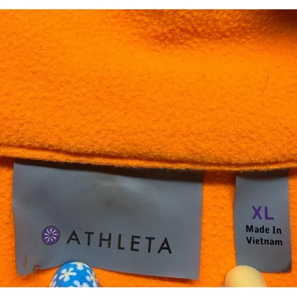 Athleta 1/2 Zip Pullover Women‎ XL Orange Long Sleeve Athletic Workout Running - Image 3
