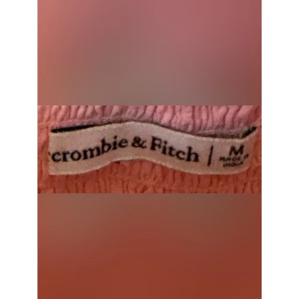Abercrombie & Fitch Blush Strapless Cropped Tube Top Women's Sz Medium - Image 5