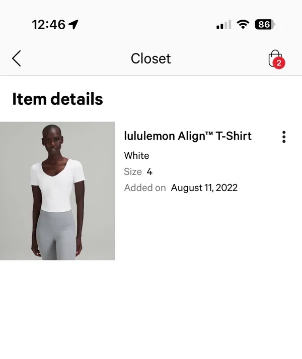 Lululemon Align White Shirt - Image 4