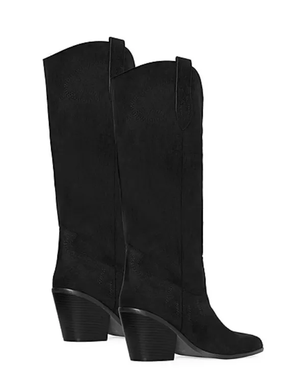 RM Size 6 Rebecca Minkoff Women’s Nicole Suede Stacked Heel Cowboy Boots. New - Image 3