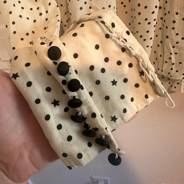 Essentiel Antwerp Zeyboard Top Polka Dot In Black And‎ White Sz s - Image 4