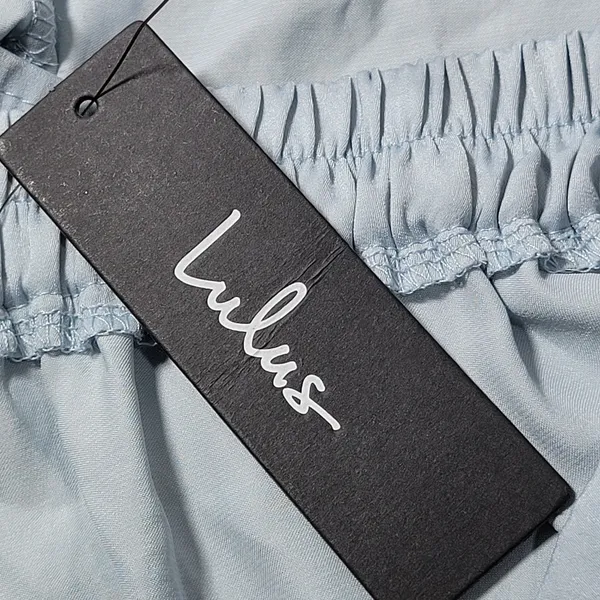 Lulus Light Blue Elastic‎ Waist Polyester Shorts Women's Size Large - Image 7