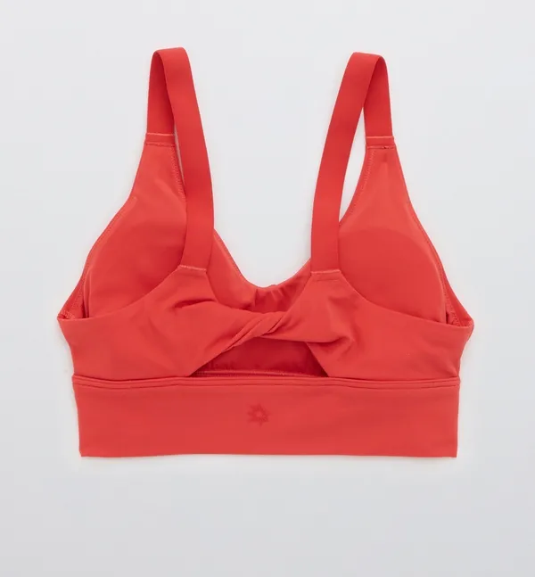 Aerie offline twist back padded red sports bra - Image 2
