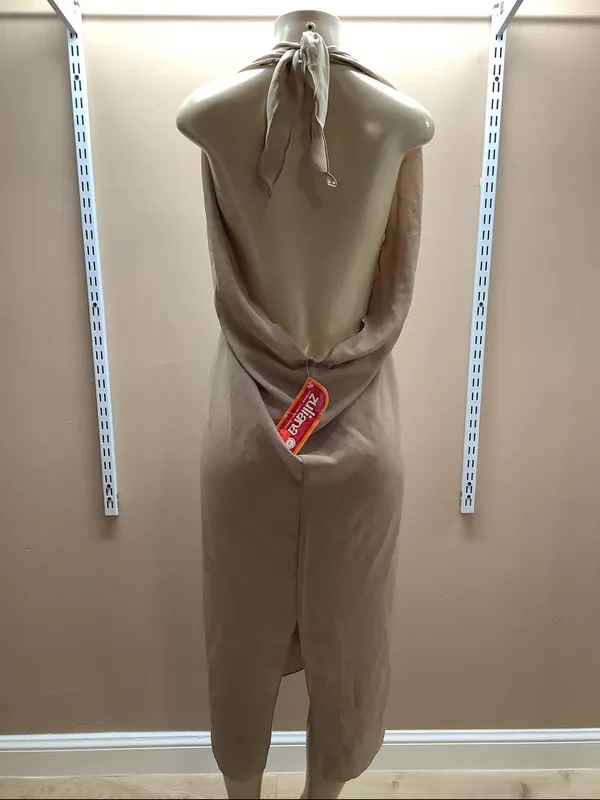 Zuliana Size Large Cream Sheer Cover Up Dress. Made in USA. New - Image 3
