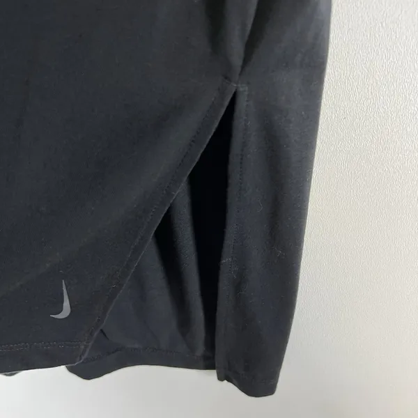 Nike Shirt Women's Small Black‎ Sheer Logo Round Neck Short Sleeve Dri Fit - Image 5