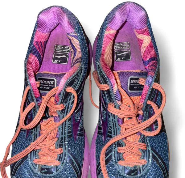 Brooks Adrenaline GTS 15 Running Shoes Womens 11 Purple Orange Athletic Sneaker - Image 4