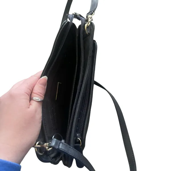 Giani Bernini Black‎ Leather Casual Classic Small Crossbody Shoulder Purse - Image 5