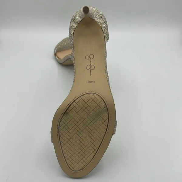 ⭐🆕 Jessica Simpson gold champagne Sparkly heels. C1‎ - Image 11