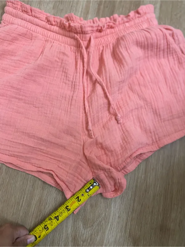 UGG Coral Pink High-Waist Drawstring Lounge Shorts - Image 4
