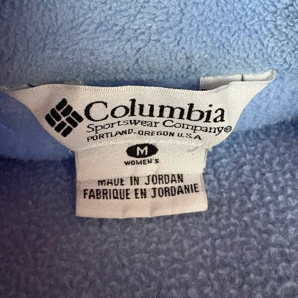 Columbia Light Blue Full Zip Fleece Jacket Women’s Size M - Image 4