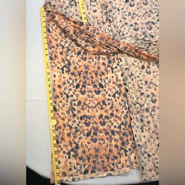 Intimately Free People Cheetah Print Maxed Out Maxi Button Dress Robe Duster Med - Image 11