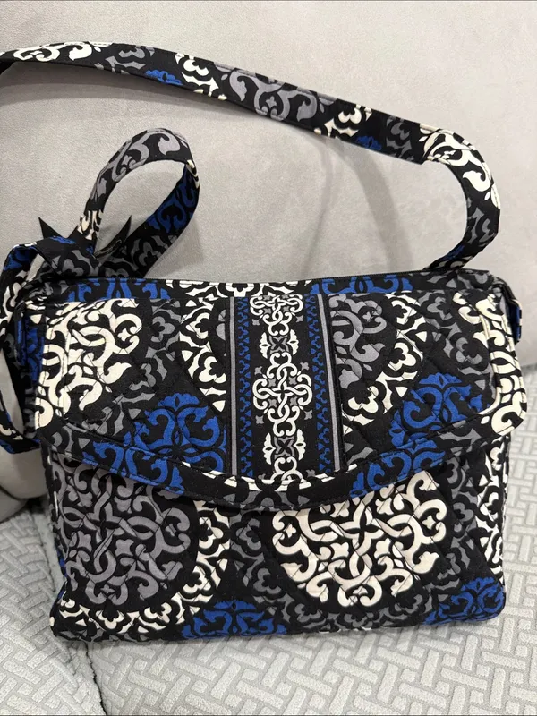 Vera Bradley Hipster Crossbody Canterbury Cobalt Tablet Bag w/Adjustable Strap - Image 2