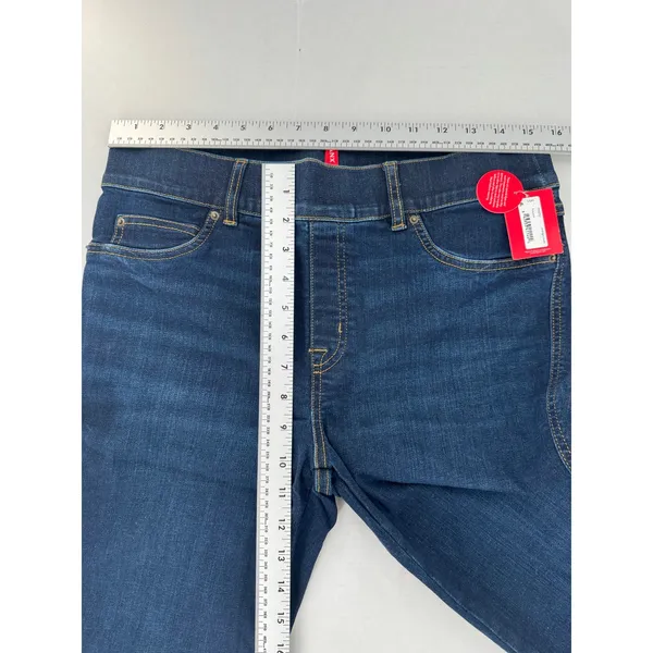 SPANX Flare Jeans Women Petite Large L/G Midnight Wash Pull On Stretch Denim NWT - Image 5