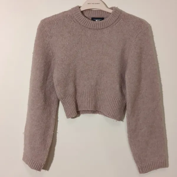 Club Monaco Sz XS Tan Long Sleeve Crewneck Wool Alpaca Blend Pullover Sweater - Image 3