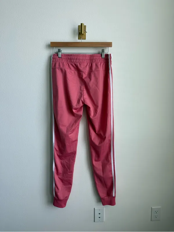 Adidas Women’s Primegreen Pink 3 Stripe Track Pants Joggers Small - Image 4