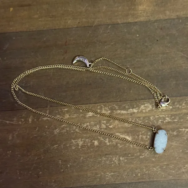 Luna Norte gold tone druzy quartz pendant necklace - Image 6