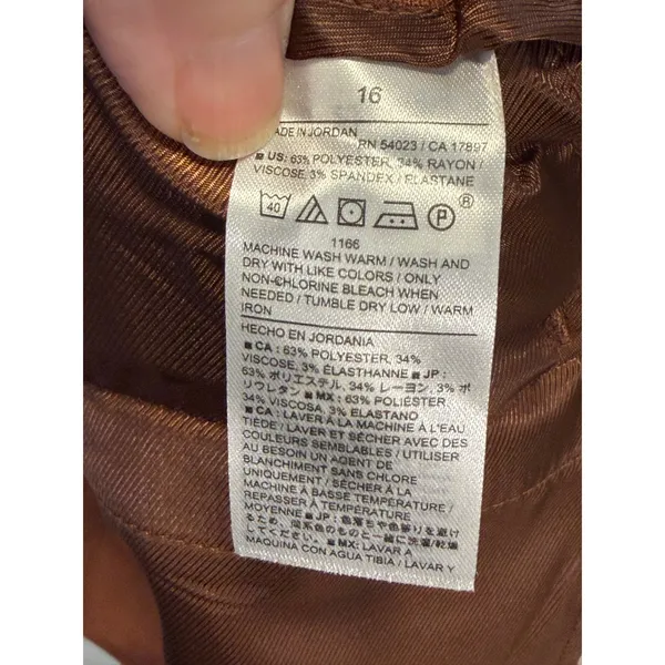 Banana Republic Hayden Wide-Leg Pant Brown 16 Womens High Rise NEW - Image 10