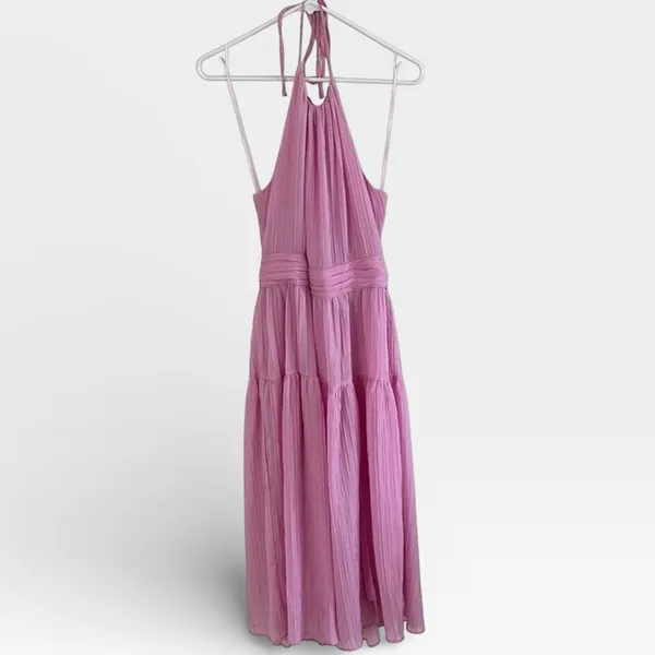 ASTR The Label Halter Neck Midi Maxi Open Back Light Pink SMALL - Image 3