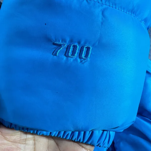 The North Face 700 Down Puffer Jacket‎ Womens [Size] Blue Quilted Hooded Fall - Image 8