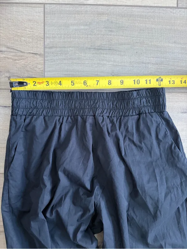 Monica Nera Black High Rise Cotton Ankle Length Jogger Casual Minimalist Pants S - Image 7