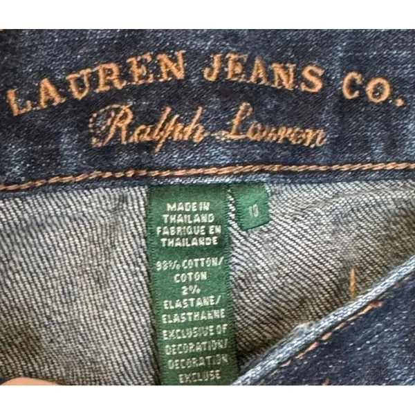 Lauren Jeans Co. Women's Jeans Classic Mid-Calf Cropped High-Rise‎ Denim Blue 32 - Image 5