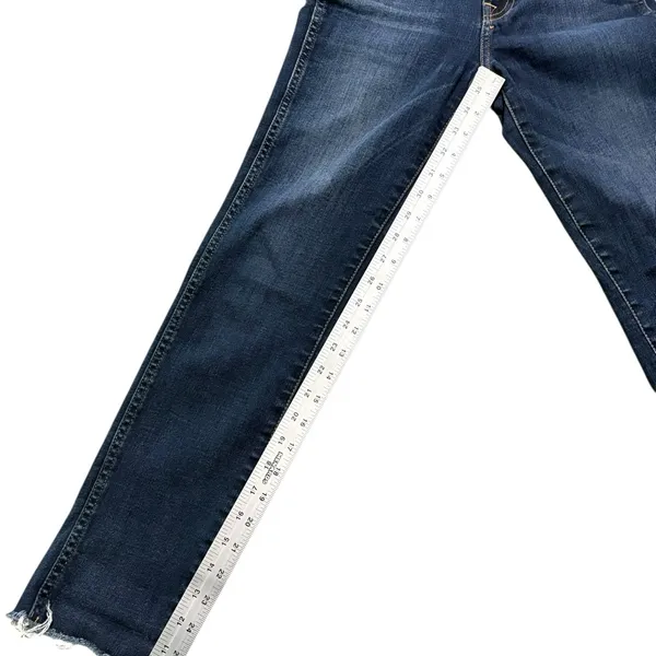7 For All Mankind Women’s Dark Blue Ankle Straight Jeans With Frayed Hem 25 - Image 5