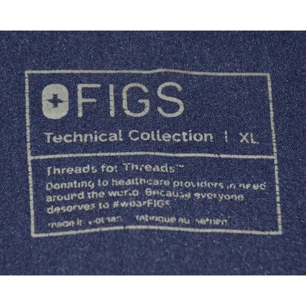 FIGS Ladies Technical Blue V-Neck Short Sleeve Scrubs Shirt Top Size XL Workwear - Image 8