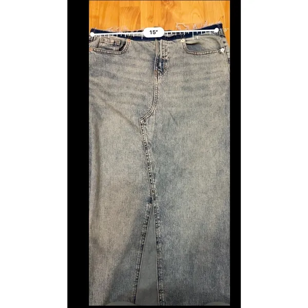 Wild Fable Denim Maxi Skirt Blue Women's 6 New - Image 3