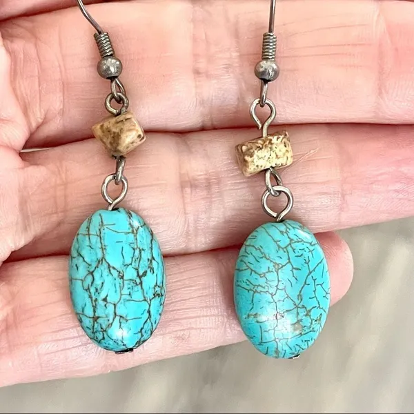 Small turquoise earrings - Image 7