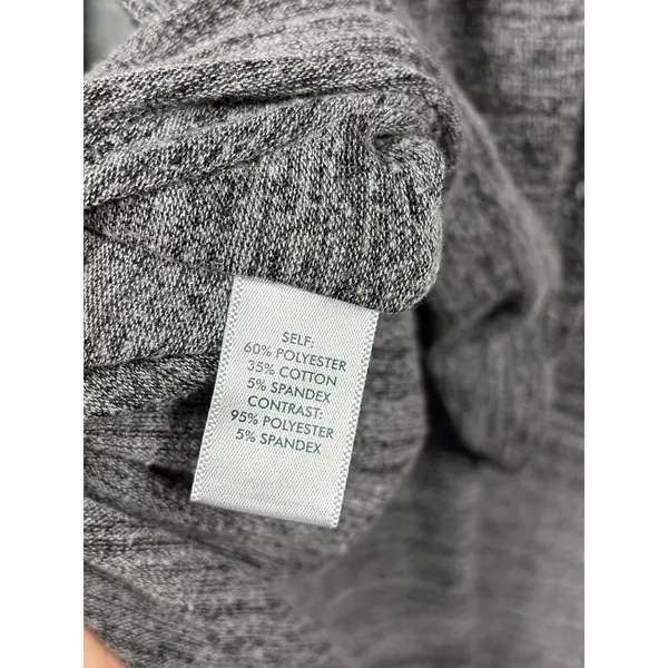 BKE‎ Womens Grey Heathered Striped Sleeve Oversized Knit Top Size M - Image 5