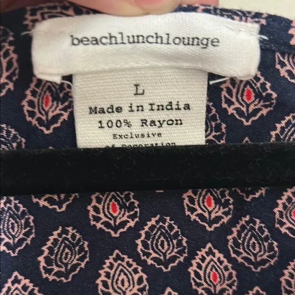 Beachlunchlounge Blue and White Sleeveless Midi Dress with Tie Front - Image 2