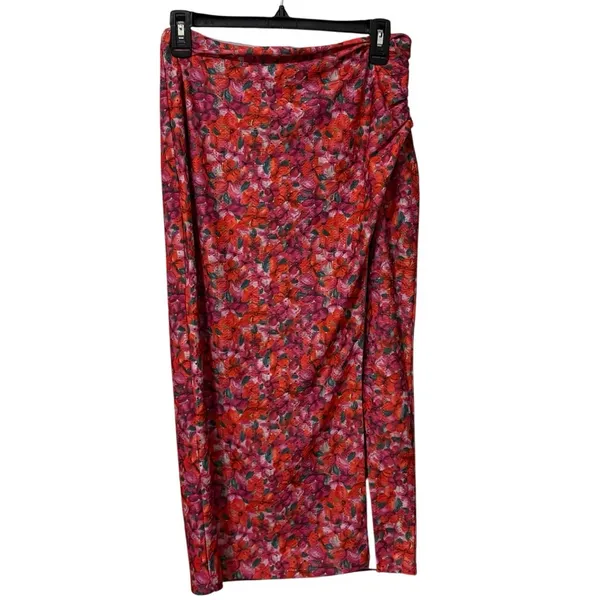 Lovers & Friends Pink Island Floral Lana Midi Skirt Size Small - Image 2
